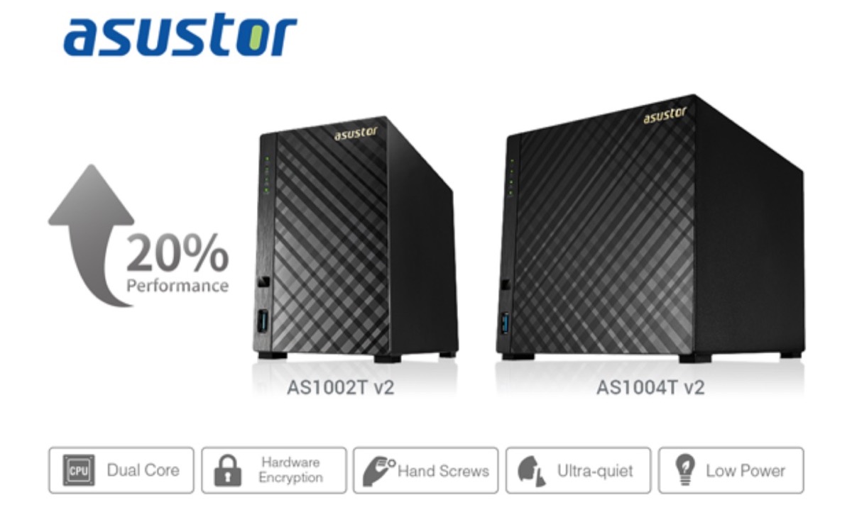 NAS Asustor, rinnovo completo per i modelli AS1002T e AS1004T