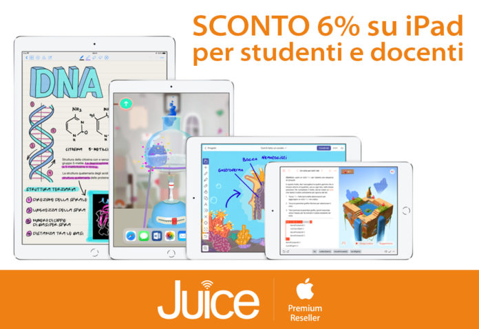 juice sconti studenti e docenti foto Juice sconta tutti gli iPad e i Mac per studenti e docenti