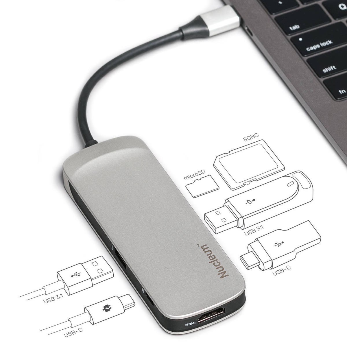 Kingston Nucleum, l’hub USB-C per MacBook si fa in sette