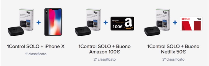 Fai un selfie con il cancello o la basculante: puoi vincere un iPhone X con 1Control SOLO