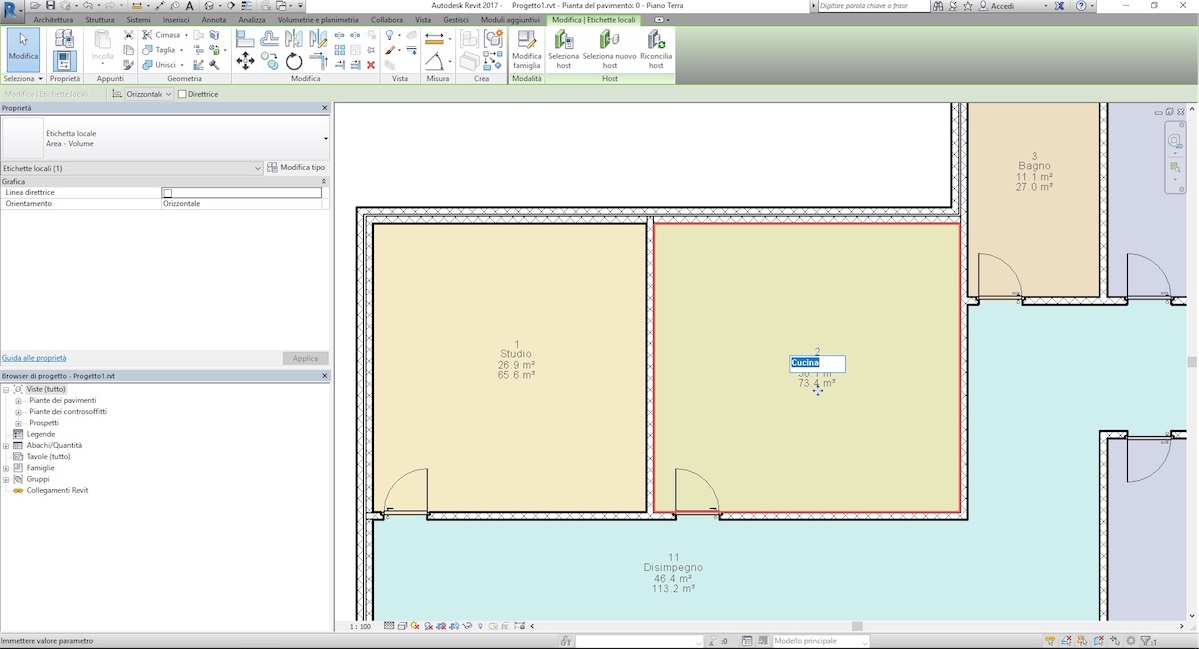 Creare in Revit una legenda dei locali e computarne le informazioni in Abaco