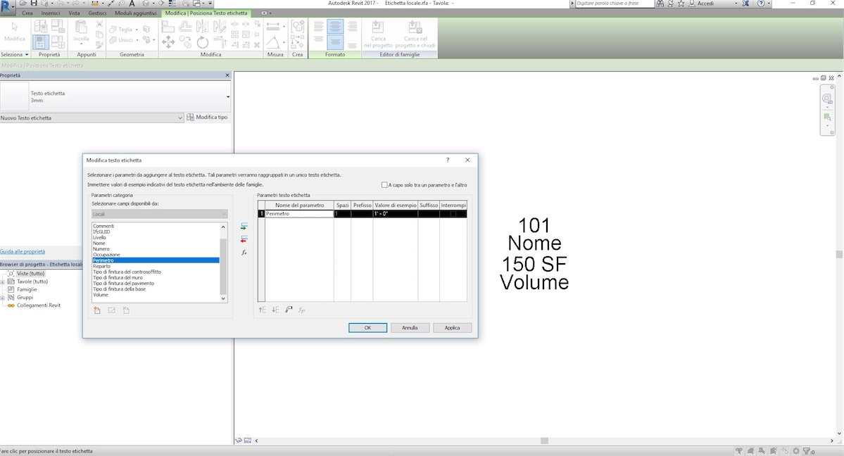 Creare in Revit una legenda dei locali e computarne le informazioni in Abaco