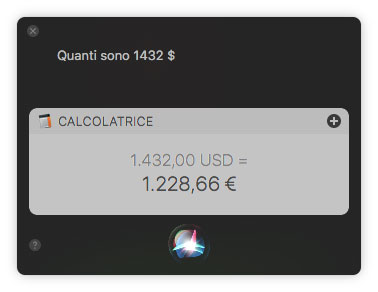 Conversioni con Siri