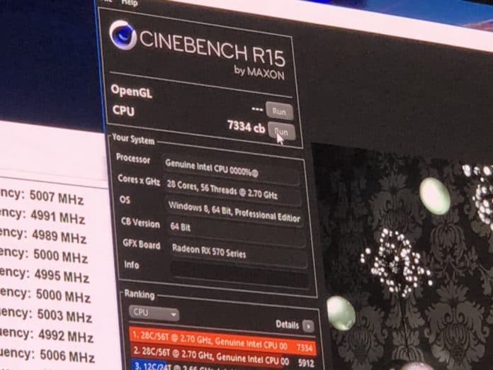 Benchmark Intel 28 core