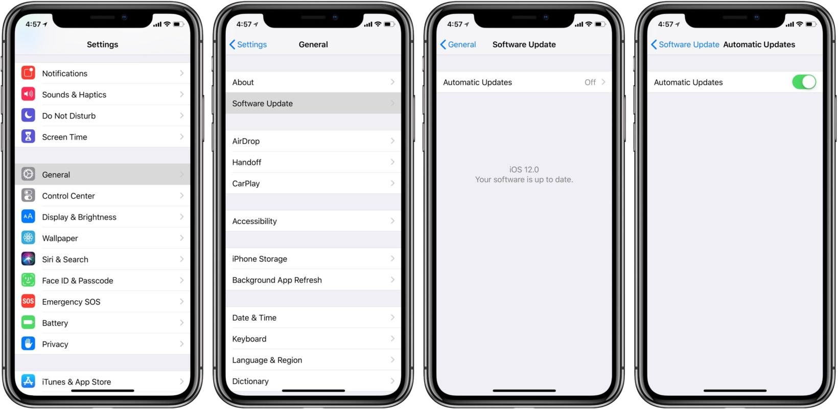 Su iOS 12 aggiornamenti di sistema automatici Su iOS 12 aggiornamenti di sistema automatici