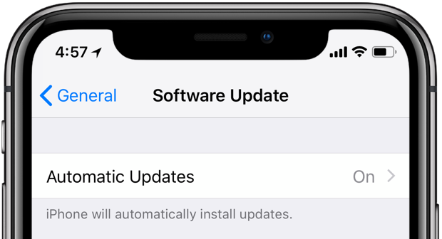 Su iOS 12 aggiornamenti di sistema automatici