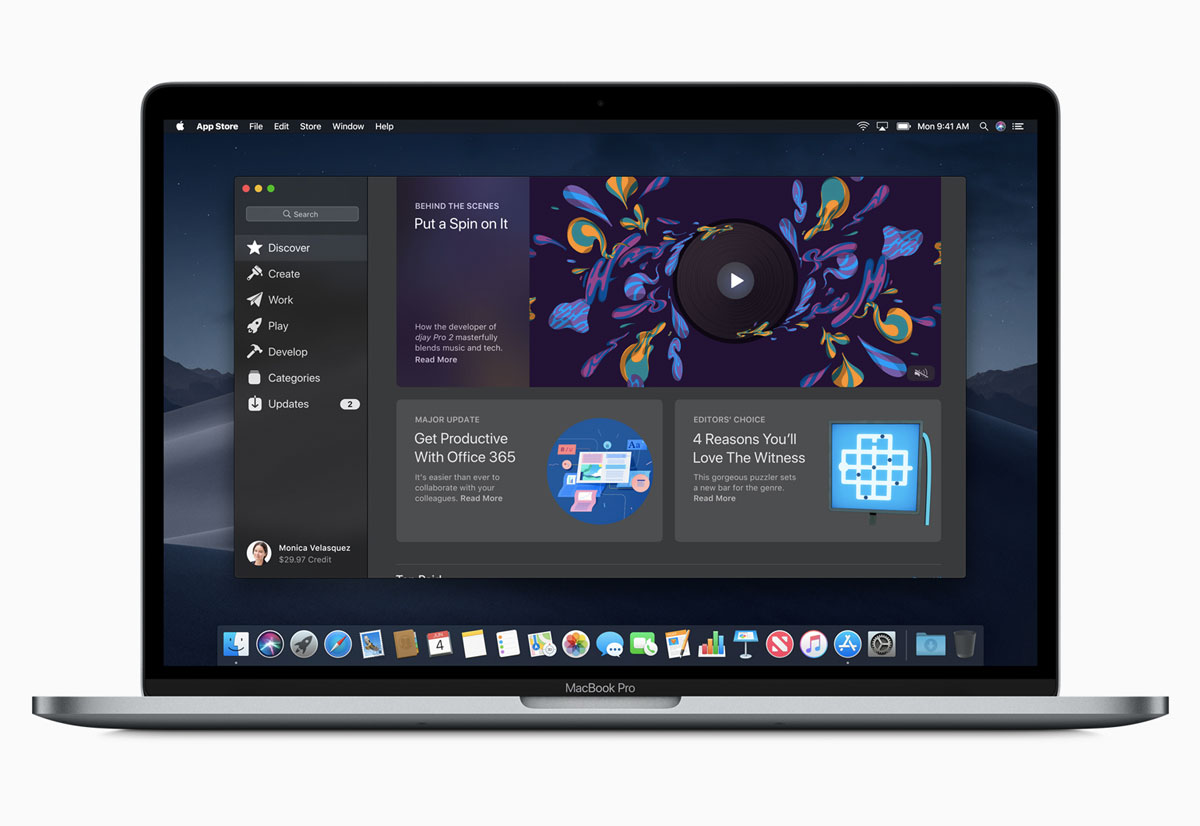 Mac App Store su Mojave