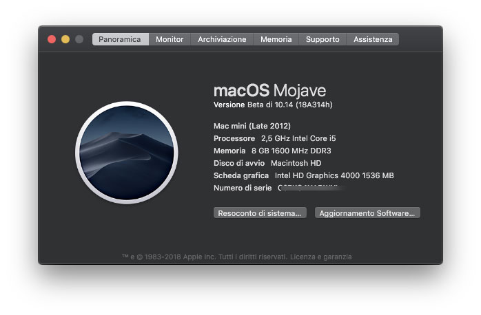 macOS Mojave, la seconda beta agli sviluppatori macOS Mojave seconda beta