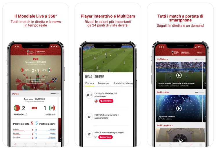 Come seguire e vedere i mondiali 2018 su iOS e Android
