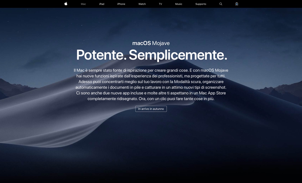 Ora le presentazioni di iOS 12, macOS Mojave e watchOS 5 sono in Italiano