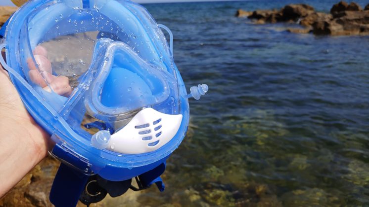 Recensione maschera panoramica Kungber, per lo snorkeling con action cam al seguito