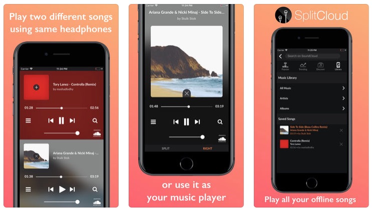 SplitCloud Double Music Player, ascoltare due diversi brani con una solo cuffia SplitCloud Double Music Player, ascoltare due diversi brani con una solo cuffia