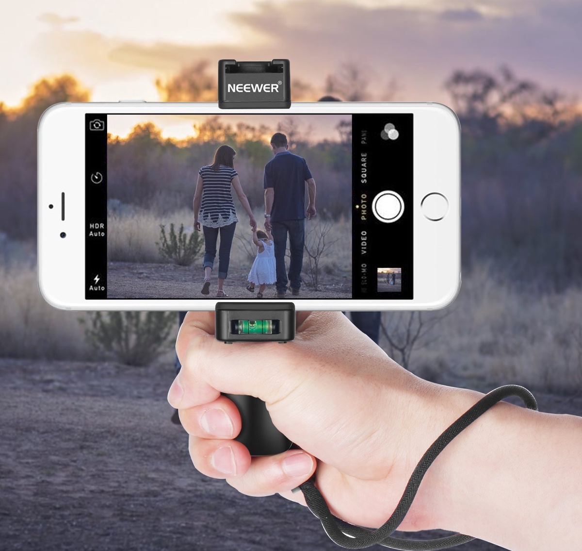 Kit Video Rig NEEWER A111 II Per Smartphone Con Luce Anulare Quadrata E Stabilizzatore - Per YouTube TikTok