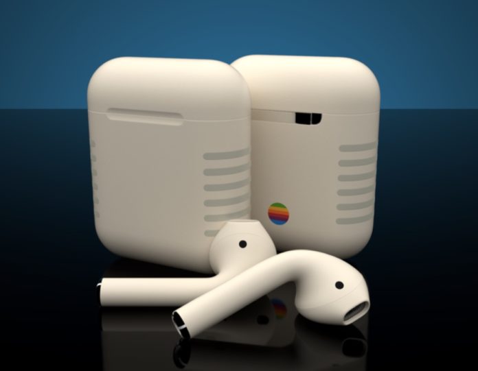 Gli AirPods Retro sono truccati come il Macintosh del 1984