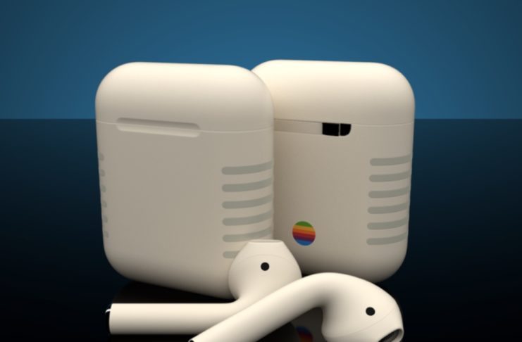 Gli AirPods Retro sono truccati come il Macintosh del 1984