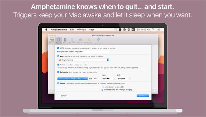 Come impedire lo Standby del Mac con Amphetamine