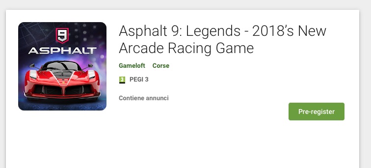 Asphalt 9 apre le registrazioni sul Play Store, ancora tutto tace su App Store