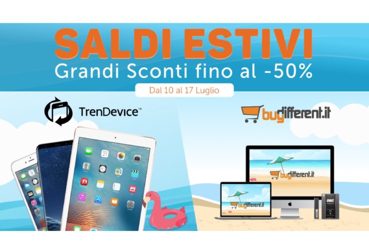 Saldi Estivi TrenDevice e BuyDifferent: 8 giorni di Sconti no-stop fino al -50%