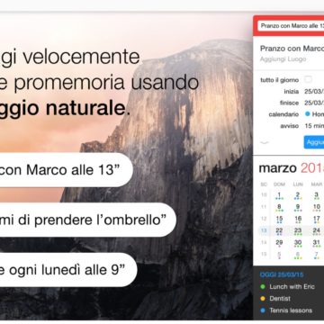 Fantastical 2.5 per Mac, aggiornata l’app per calendari e promemoria