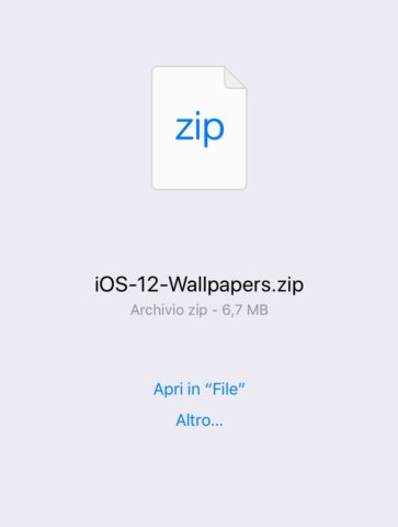 Come aprire file zip su iPhone e iPad tramite File