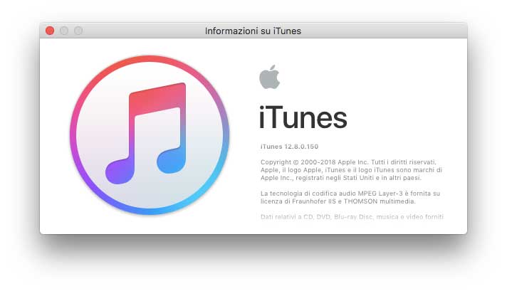 iTunes 12.8