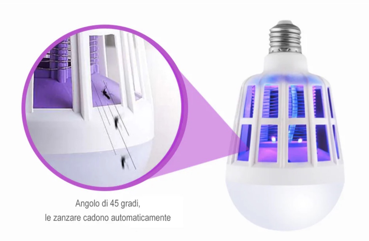 Lampadina LED 9W con luce anti-zanzare in offerta a soli 4 euro