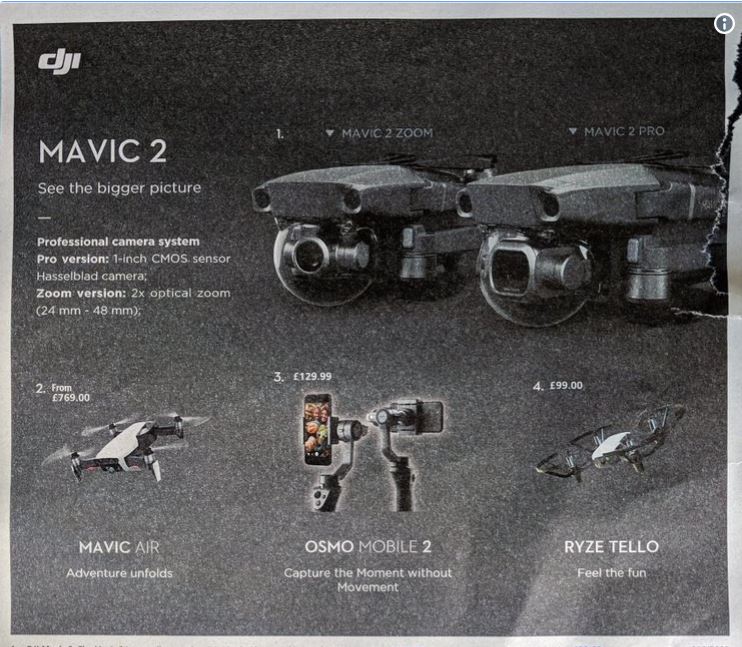 Mavic 2 in due diverse varianti: Pro e Zoom