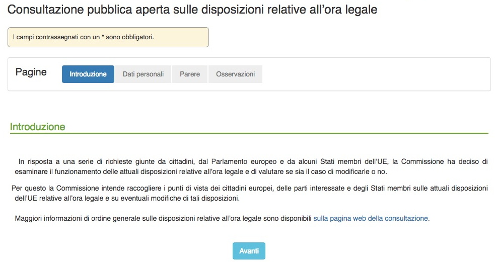 Abolireste l’ora legale o solare? le UE chiede il vostro parere online Abolireste l’ora legale o solare? le UE chiede il vostro parere online