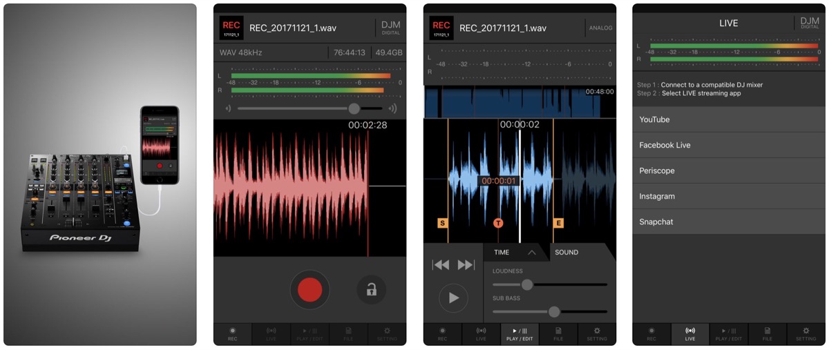 Pioneer DJM-REC, l’app per DJ si collega ai mixer per registrare con iPhone e iPad