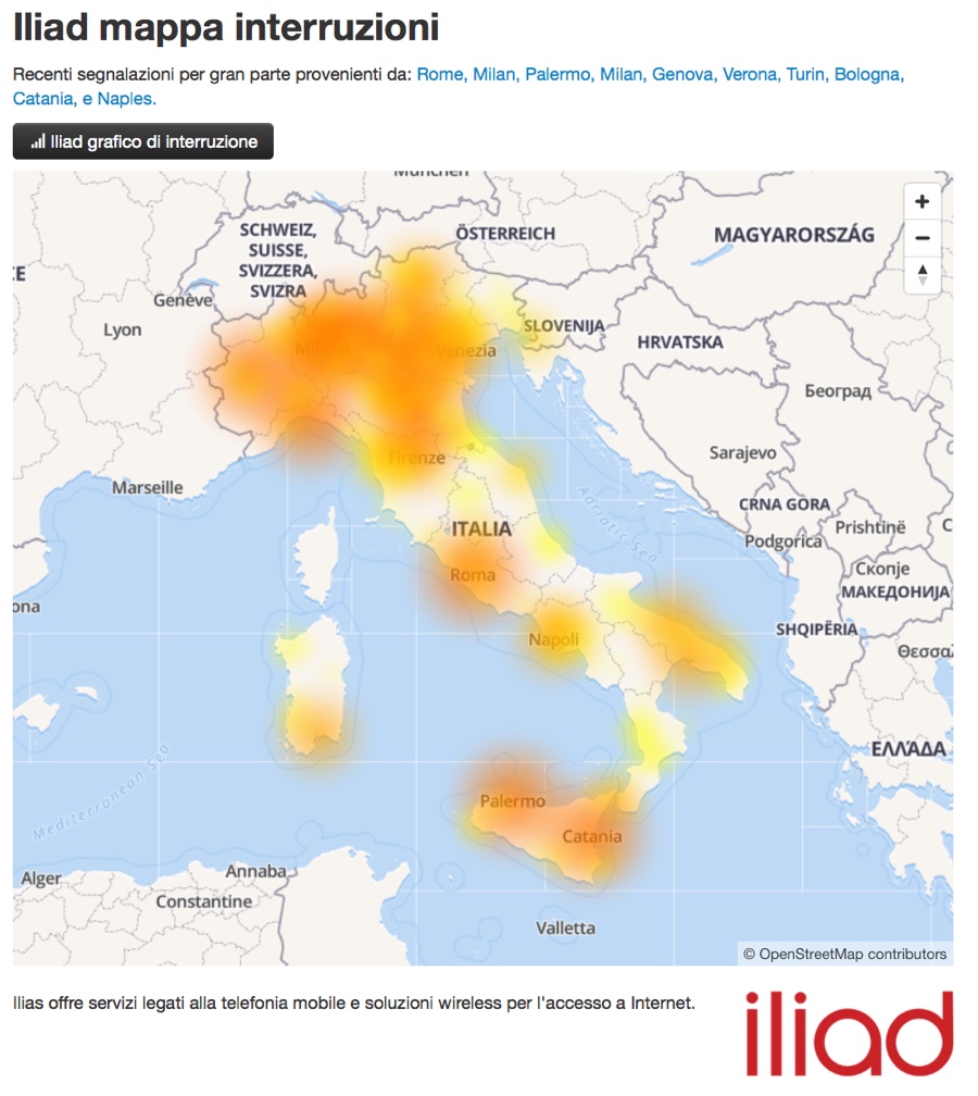 Problemi 3 e Wind in tutta Italia per dati e chiamate