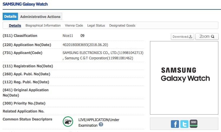Samsung, il successore del Gear S3 si chiamerà Galaxy Watch? Registrazione Samsung