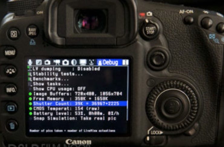 ShutterCount app per scoprire il numero di scatti di una Canon usata