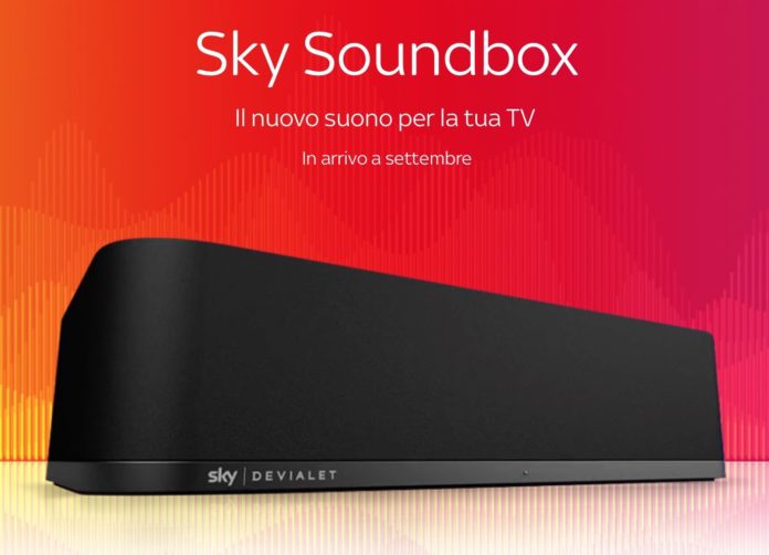 A settembre arriva in Italia Sky Soundbox by Devialet, la soundbar per Sky Q