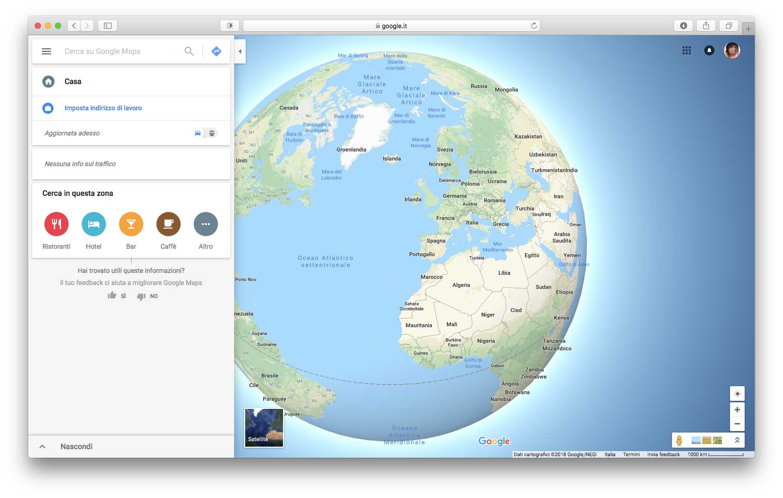 Google Maps globo