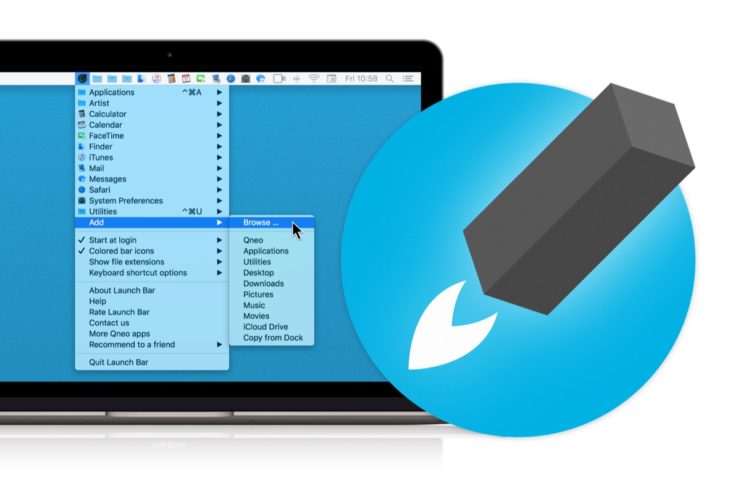 Launch Bar per Mac mette app e cartelle sulla barra di stato