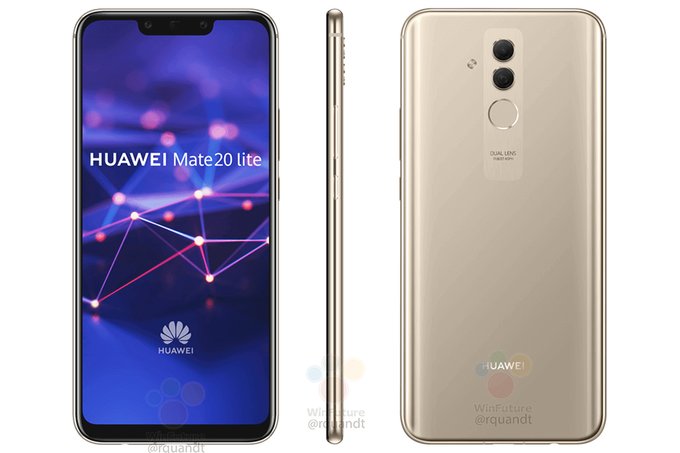 Anche Huawei Mate 20 Lite sceglie il notch stile iPhone X