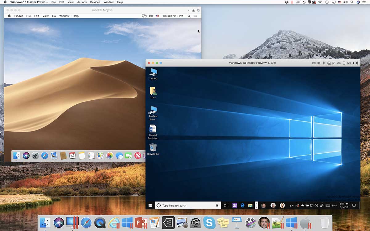 Mojave e Windows 10 su High Sierra con Parallels Desktop 14
