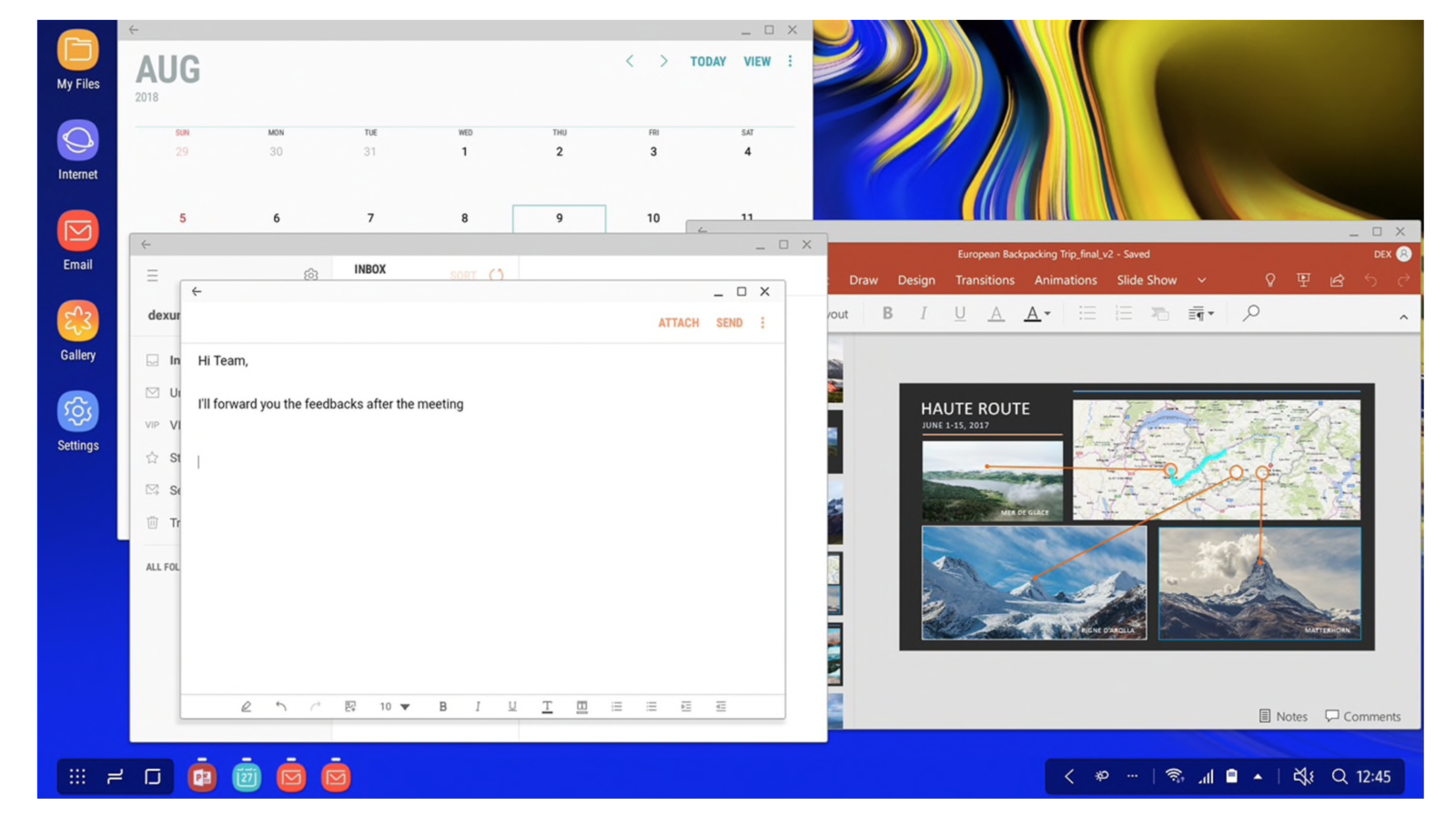 Galaxy Note 9 elimina il dock dalla modalità desktop DeX