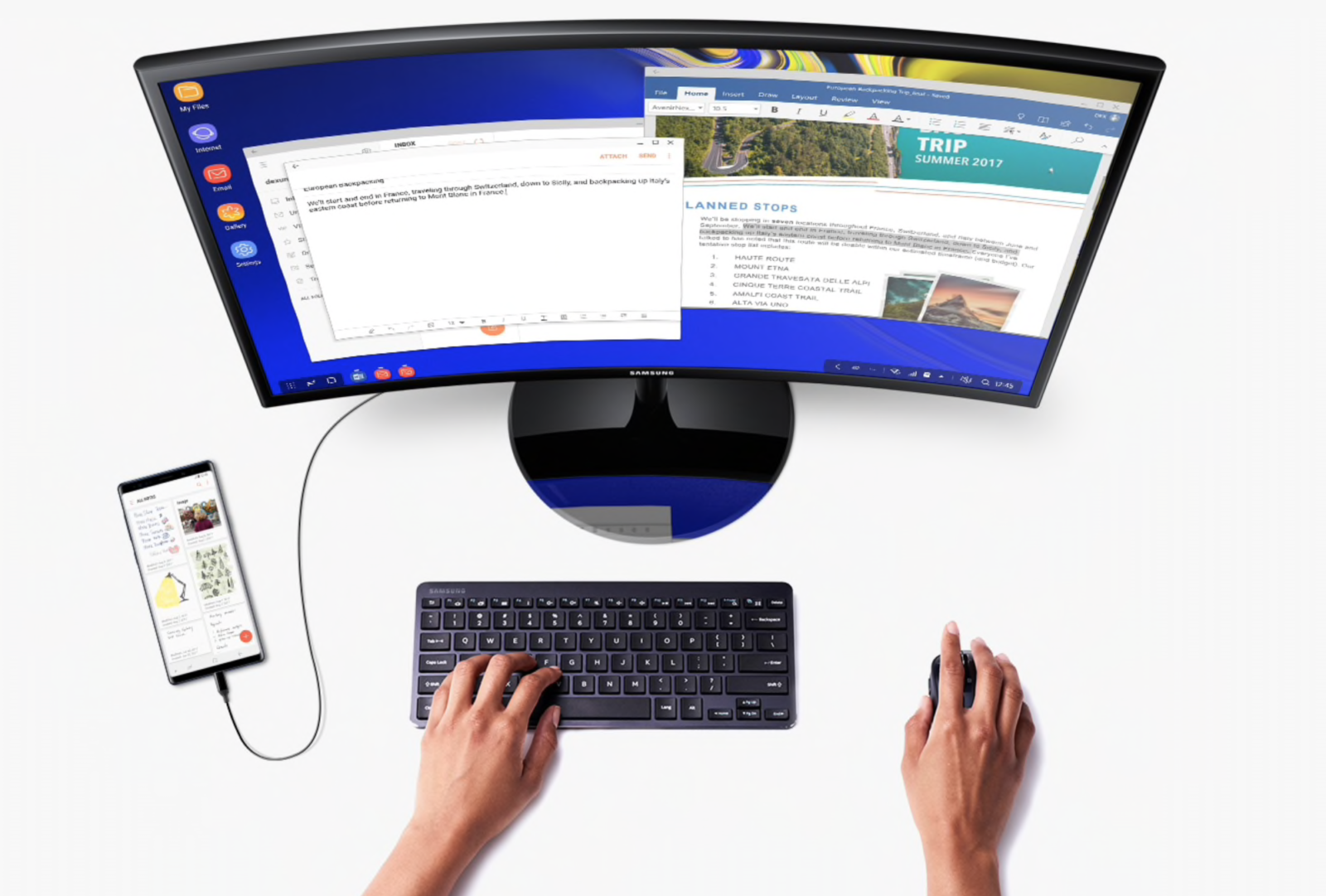 Galaxy Note 9 elimina il dock dalla modalità desktop DeX
