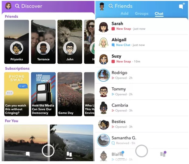 Il nuovo design di Snapchat causa la fuga di utenti