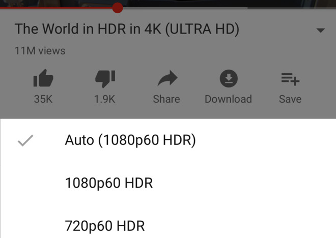 YouTube iOS supporta l’HDR per iPhone XS e XS Max, non ancora il 4K