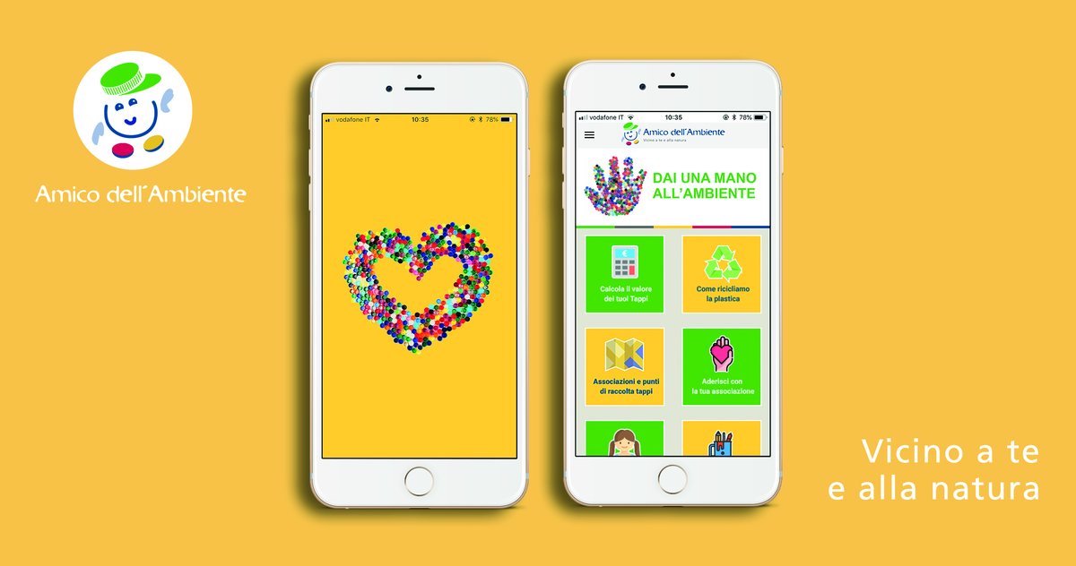 Amico dell’Ambiente, l’app per sostenere le associazioni con la raccolta tappi
