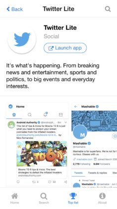 Appscope è uno store che consente di avviare app senza scaricare nulla