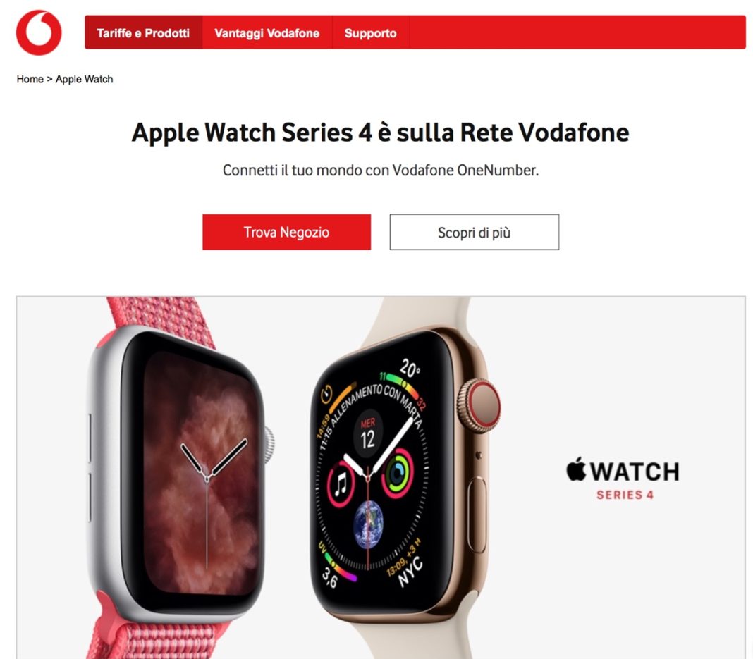 Come configurare Apple Watch 4 con Vodafone OneNumber