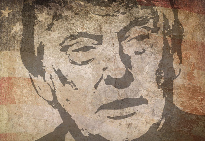 Murale con Donald Trump
