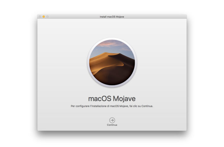 Installer di Mojave
