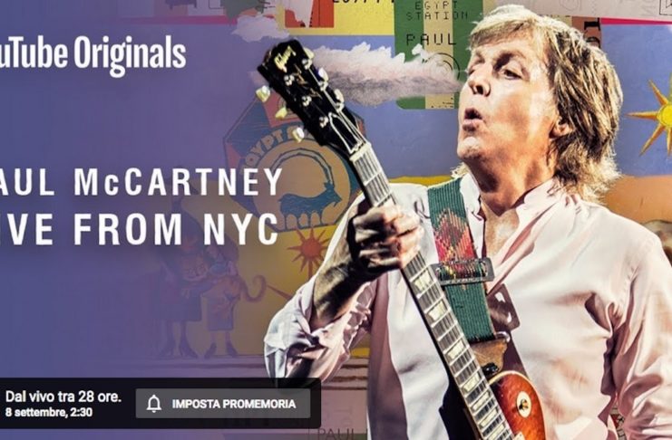Paul McCartney in concerto su Youtube il 7 settembre 2018