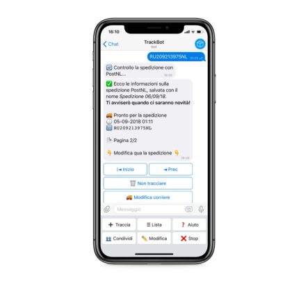 Trackbot, monitorare le spedizioni con Telegram è ancora più facile