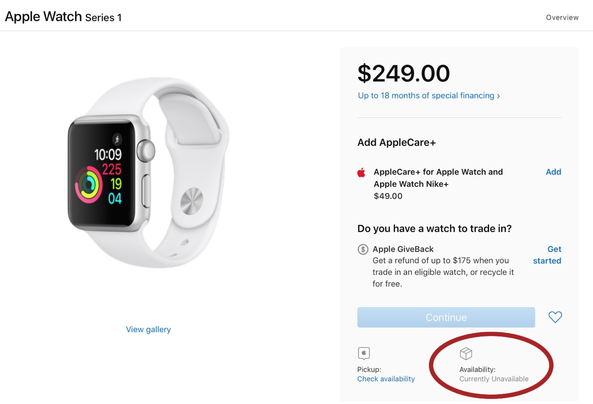 Apple Watch 4 in arrivo: foto scorte esaurite Serie 1 in USA