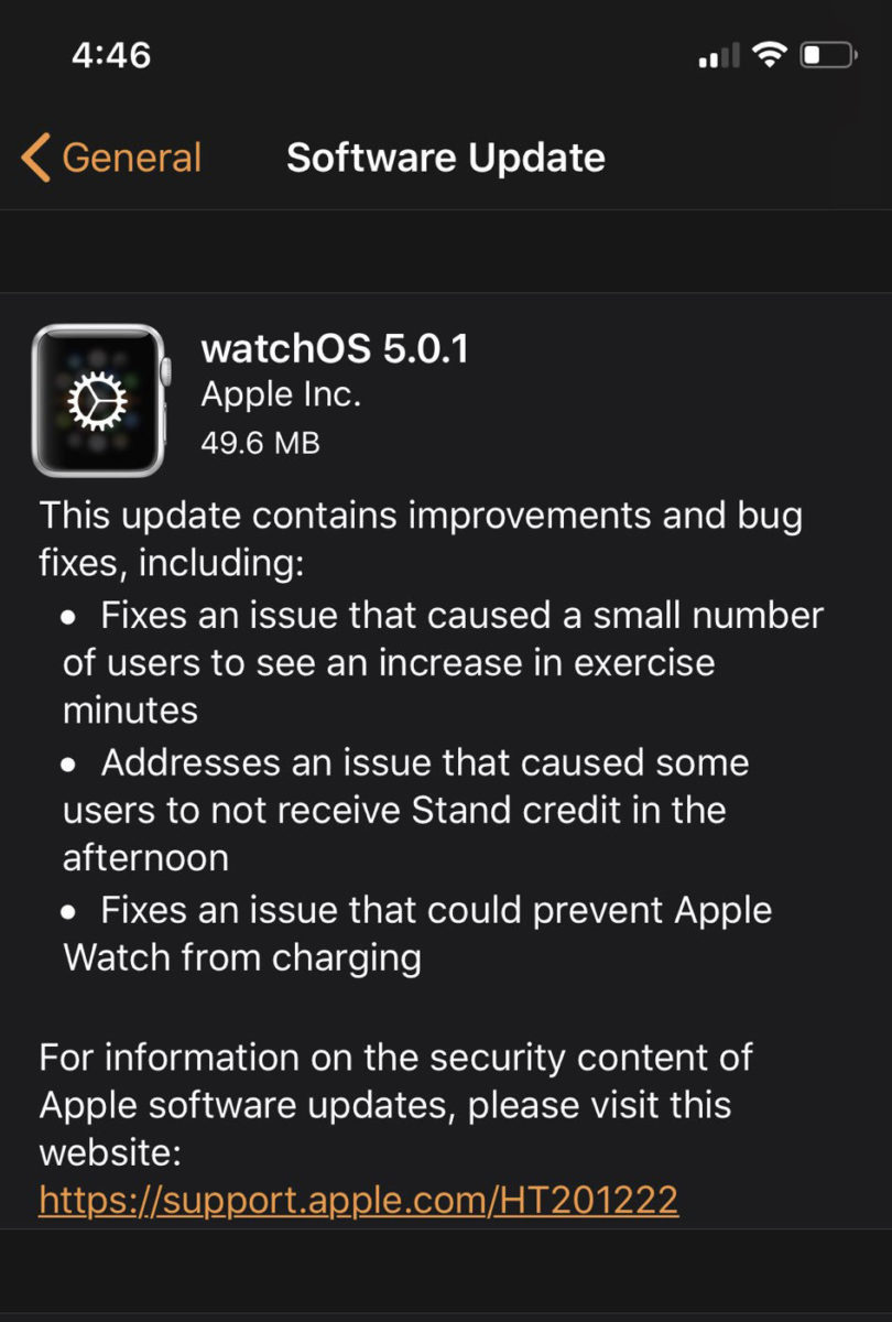 watchOS 5.0.1